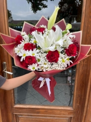 papatya gül buketı
